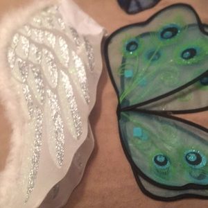 Peacock and angel wings